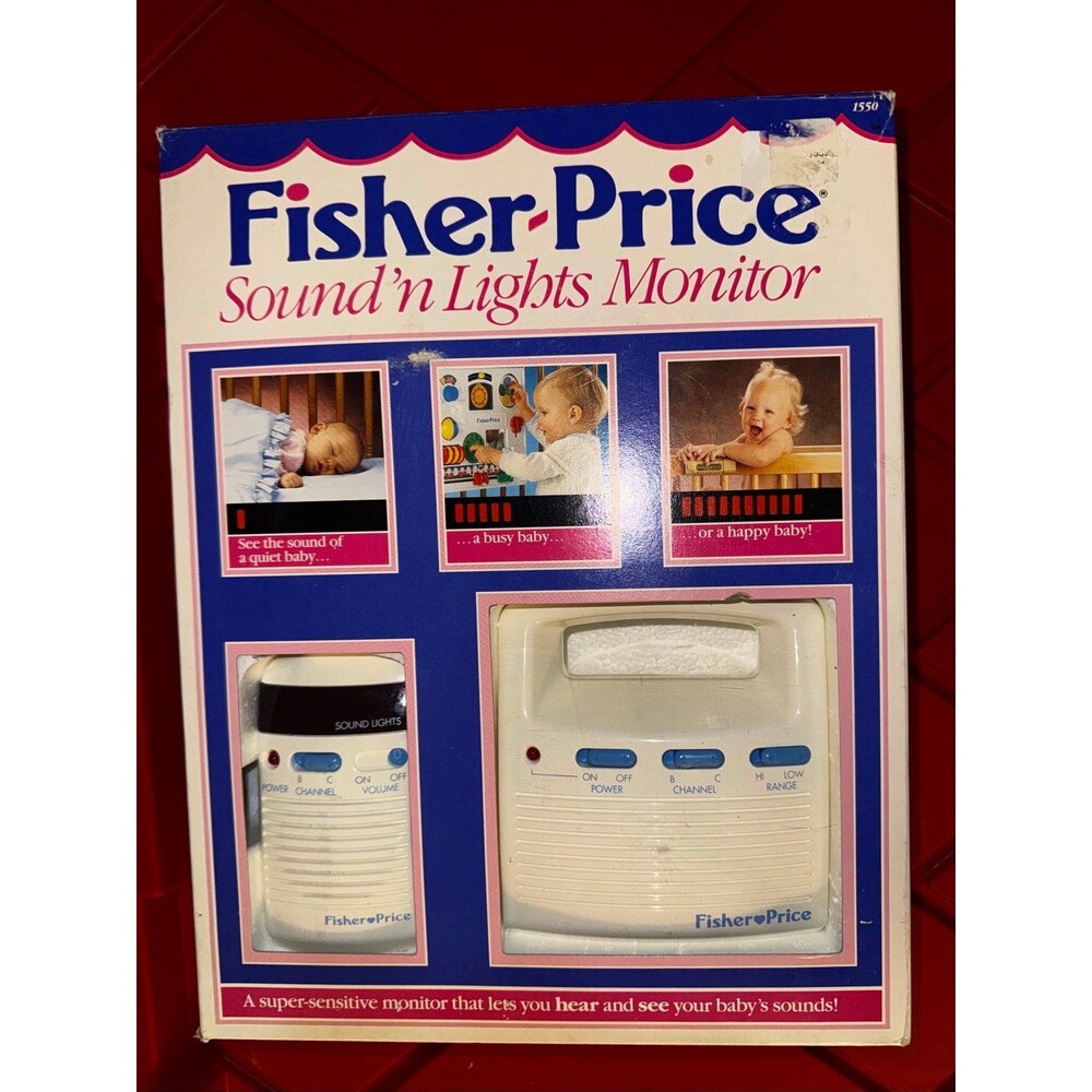 Vintage Fisher Price Sound n Lights Baby Monitor Original Box